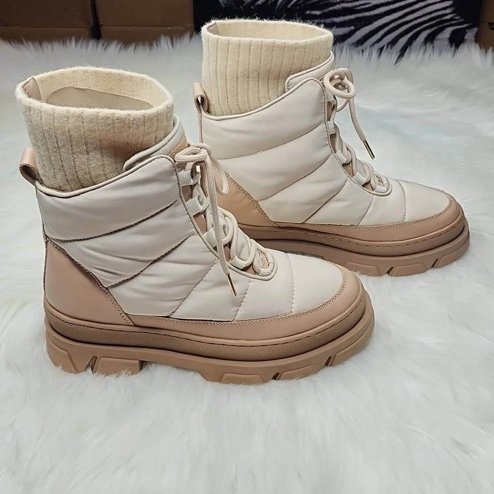 Sam Edelman Tabitha Leather Winter Boots Moonbeam